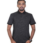 BLACK - CROSS SQUARE POLO T-SHIRTS