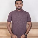 MAROON - CROSS SQUARE POLO T-SHIRTS