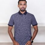 DARK BLUE - CROSS SQUARE POLO T-SHIRTS
