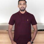 MAROON - LINE POLO T-SHIRTS